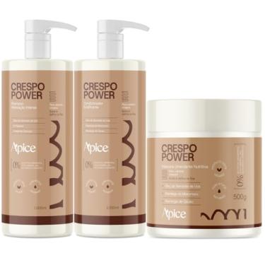 Imagem de Kit Apice Crespo Power Shampoo 1L Condicionador 1L Máscara 500g
