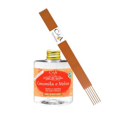 Imagem de Difusor Aromas Camomila e Melissa com Florais de Bach 350ml c/ 3 Varetas Fibra de Algodão