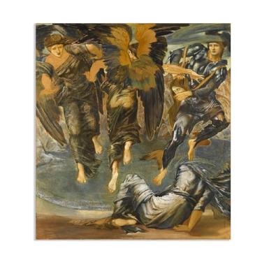 Imagem de SDYJ6GSW Edward Burne Jones Wall Art The Death of Medusa Poster Famous Paintings Reprodução Romantismo Pictures Wall Decor Edward Burne Jones Decoração de casa 70x60cm (28x24in) poster
