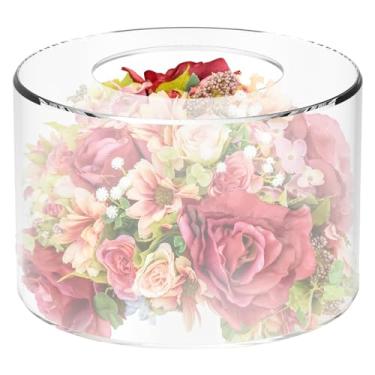 Imagem de Suporte de bolo de acrílico preenchível, cilíndrico, suporte decorativo para bolos, expositores, bolos, reutilizáveis, para festa, casamento, aniversário, 15 cm