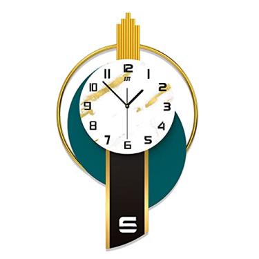 Imagem de Relógio de parede moderno estilo europeu relógio de luxo personalidade tendência criativa relógio de parede para decoração de escritório em casa, 36 * 58 cm (30 * 50 cm)