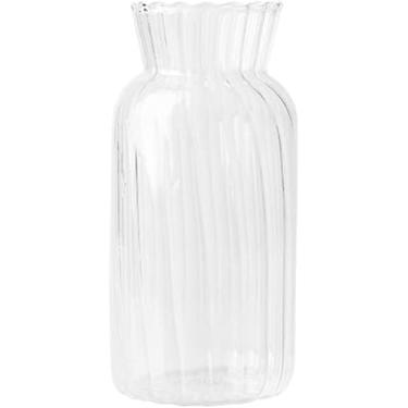 Imagem de CYYHGD Vasos de vidro, mesa de cabeceira criativa, mesa de sala de jantar, bar, vaso decorativo, arranjo floral, flores secas, vasos de vidro transparente (cor: B) (Cor: C) (A)