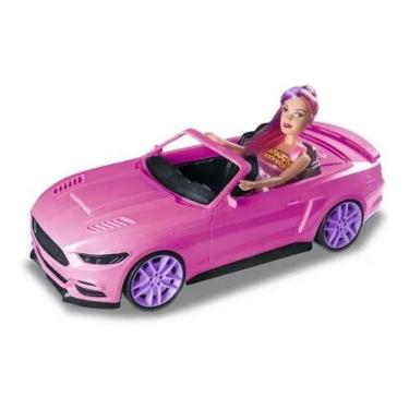 Imagem de Carrinho Rosa Com Boneca Conversível Brinquedo Flash Girl - LUA DE CRI