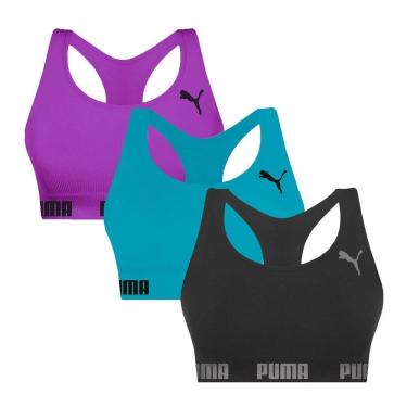 Imagem de Kit 3 Tops Puma Nadador Sem Costura Feminino