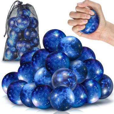 Imagem de Espuma Stress Ball Zhanmai Galaxy de 6,3 cm, 30 unidades com bolsa de 