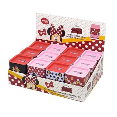 Imagem de Apontador Metálico Quadrado Minnie - Display com 12 Unidade