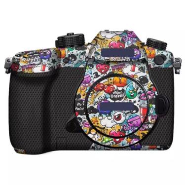 Imagem de Adesivo de capa de câmera GH5 para Panasonic Lumix GH5 Película protetora antiarranhões Decoração de pele e resistência ao desgaste (Graffiti White)