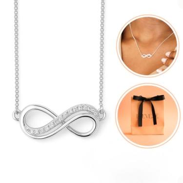 Imagem de Colar com pingente infinito em prata 925 para presentear namorada esposa