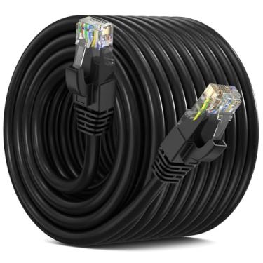 Imagem de Maximm Cat 6 Ethernet Cable 200 ft - High-Speed LAN Cable, Internet Cable, Patch Cable, and Network Cable - UTP, 10Gbps, 550MHz Ethernet Cord - Black