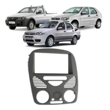 Imagem de Moldura 2Din Palio G2, Siena E Strada Fire S/ Ar 02/14 Cinza - Fiamon