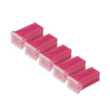 Imagem de Generic Fusíveis de micro cartucho 30A/FMM interno do motor fusíveis tipo caixa M para carro caminhão/metal plástico durável / 5 peças rosa