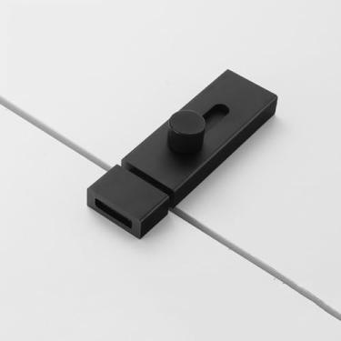 Imagem de Ferragens criativas duráveis de liga de alumínio antifurto fivela de porta ferrolho trava de janela de porta deslizante ferrolho fechadura de porta de celeiro (10 cm, preto)