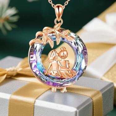 Imagem de Colar de irmãs para mulheres, joias de colares de amizade, presentes de aniversário, Natal, formatura para mãe, esposa, Standard, Metal, Sem Pedra Preciosa