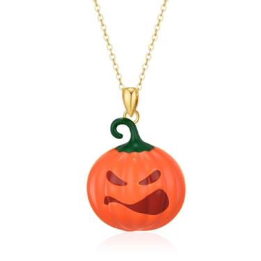 Imagem de TALYKONG Colar feminino de outono de abóbora para Halloween, dia de Ação de Graças, joias presentes para mulheres amigas