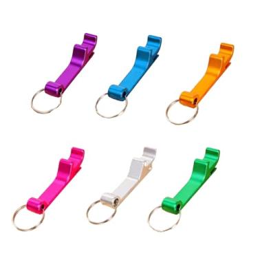 Imagem de PLAYTHROUGH Conjunto de chaveiro abridor de garrafas, pacote com 6, abridor de tampa de garrafa para cerveja, refrigerante, latas e tops, fácil de transportar (6 cores-3)