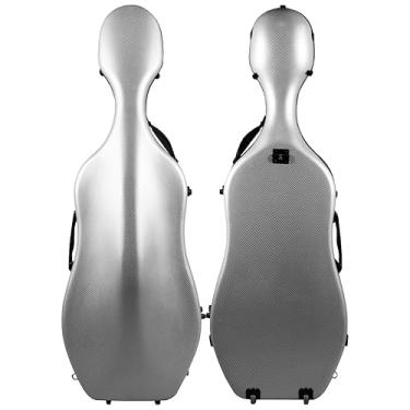 Imagem de Estojo Case Fibra de vidro Cello Violoncelo 4/4 Orquezz Luxo Preto Carbono