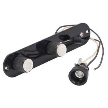Imagem de RiToEasysports Placa de Controle de Tom de Volume Leve e Compacta Com Interruptor de 3 Vias para Guitarra Telecaster para Gravação de Música (Preto)
