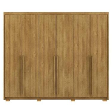 Imagem de Guarda Roupa Casal 6 Portas 3 Gavetas MDF 275 Cm Vlr Nature - MILANI M
