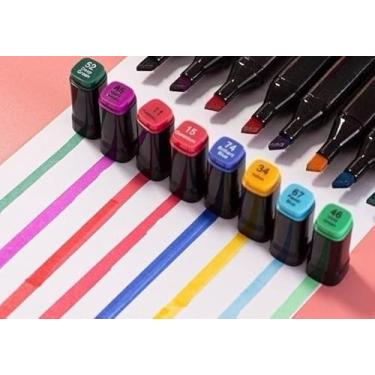 Imagem de 12/24/36/48/60/80 Cores Caneta Marcadora Com Ponta Dupla/Pintura Arte/Aquarela/Material Escolar/Escritório (C12)