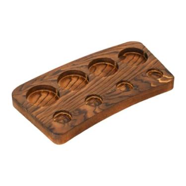 Imagem de Baoblaze Bandeja de degustação portátil Board Paddle, em madeira, para servir bebidas em potes de vidro, ideal para cervejarias e presentes, Style B