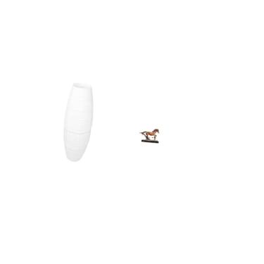 Imagem de Fenteer Abajur de Chão Simples, Escultura em Papel, Estatueta, Obra de Arte Colecionável, Ornamento, Estátua de Cavalo, Gaiola para Lâmpada, Protetor, Acessór