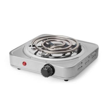 Imagem de Fogareiro Elétrico Espiral 1 Boca 220V Prata 1000W Camping Acampamento