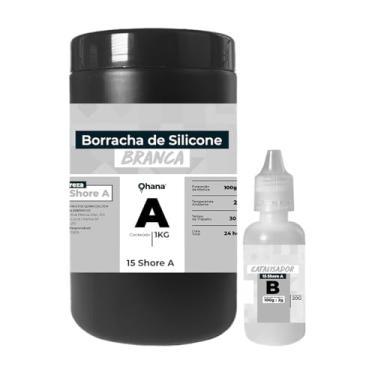 Imagem de Borracha de Silicone Branca Shore A, Kit para Moldes Detalhados - 1kg