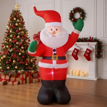 Imagem de Papai Noel Inflável Gigante de 1,8m (6FT) | Decoração Externa/Interna | Festas Natalinas