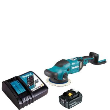 Imagem de Politriz Roto Orbital Bateria 18v 5ah Makita Dpo600z Carregador Rapido