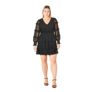Imagem de City Chic Vestido coquetel feminino plus size - Daisy June, Preto, 48