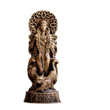 Imagem de Escultura do deus viking Odin-Loki em resina de 20 cm para fãs de mitologia