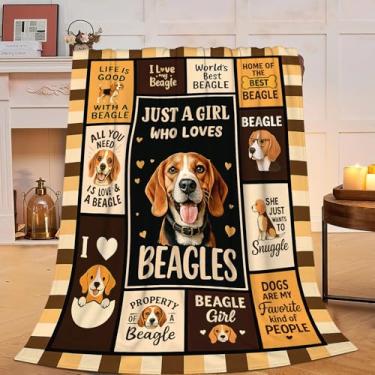 Imagem de Beagle Cobertor Super Macio Quente Fofo Flanela Cachorro Animal Cobertor Aconchegante Pelúcia Pelúcia Cobertores de Roupa de Cama Presentes para Mulheres Crianças Meninos Meninas Adultos 50 X 101 cm