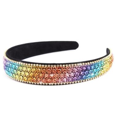 Imagem de Bandana Wecoe Rhinestone Rainbow Bling Diamond para meninas