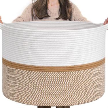 Imagem de Cesto de roupa suja CHICVITA XXL Corda de algodão 56x56x36 cm