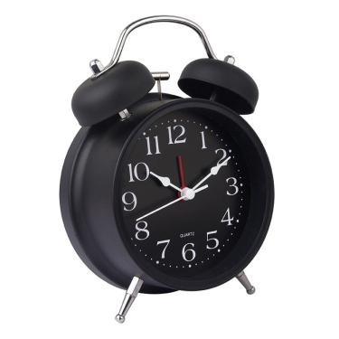 Imagem de Despertador clássico Black Twin Bell Quartz Movement