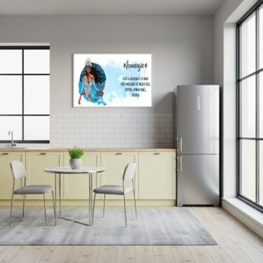 Imagem de Quadro Decorativo Benção de Iemanjá - 50x70cm Cor:Moldura Preta - Quad