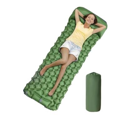 Imagem de Colchão inflável para acampamento, almofada inflável para acampamento - Colchão inflável para esteira de acampamento | Equipamento de acampamento dobrável ao ar livre Tapete de dormir para acampamento