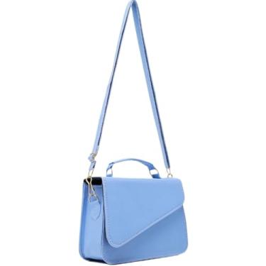 Imagem de Bolsa Feminina Mini Clutch ideal para outfits casuais e elegantes prática + charmosa, perfeita para passeios, encontros e eventos leves(Azul)