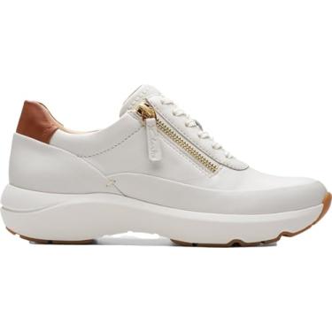 Imagem de Clarks Tivoli feminino com zíper, Couro off-white, 34