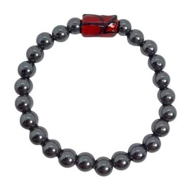 Imagem de Pulseira Pomba Gira Firma Hematita E Silicone - Lua Mística - 100% Ori