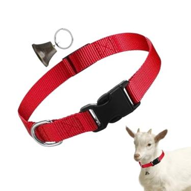 Imagem de Coleiras de cabra com sinos | Conjunto de coleira de ovelha de nylon ajustável | Sino de pastoreio alto antiperda, acessórios de gado para ovelhas, vacas, cabras de estimação