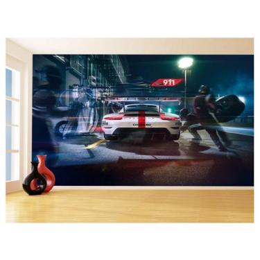 Imagem de Papel De Parede 3D Carro Porsche 911 Rsr Pista 3,5M Car330 - Você Deco
