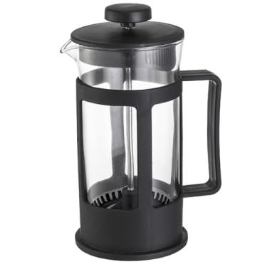 Imagem de Prensa Francesa de Vidro e Plástico, Cafeteira Manual com Filtro de Aço Inoxidável, Preta, 350 ml