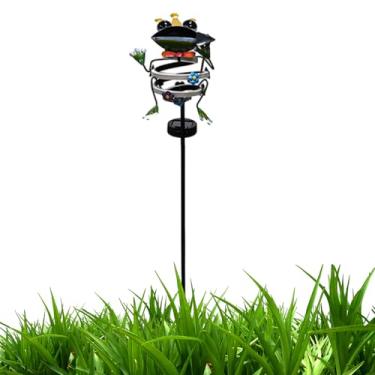 Imagem de Luminárias De Caminho Solar | Estaca de Metal Decorativa Impermeável com Caracol e Sapo - Iluminação Solar Para Jardim e Áreas Externas - para Casa Passeio Caminho Jardim Quintal Pátio Piscina Flores