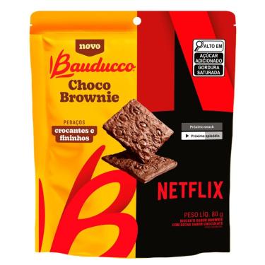 Imagem de Biscoito Bauducco Choco Brownie com Gotas de Chocolate Netflix 80g