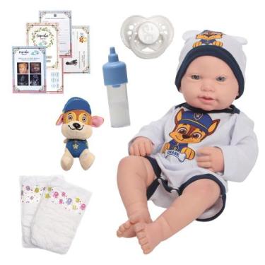 Imagem de Bebe Reborn De Silicone Menino Recém Nascido + Acessórios - Cegonha Re