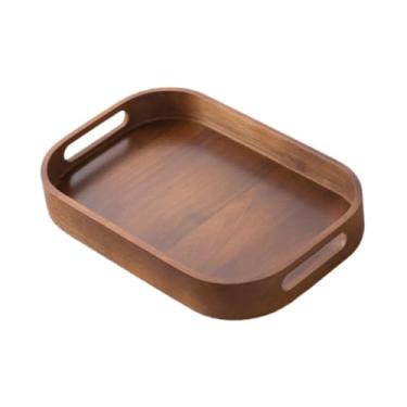 Imagem de KiBcsLic Bandeja de servir, tábua de pão, bandeja de chá, prato para chá, café, lanches, travessa para mesa de centro, para bolo, mesa de jantar, frutas, S