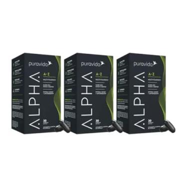 Imagem de 3x Alpha A-z Pura Vida Multivitamínico Premium 30 Cáps