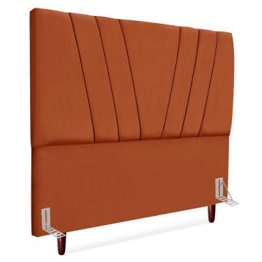 Imagem de Cabeceira Queen 160 Cm Com Frame Belgica Suede Terracota Artte Terracota