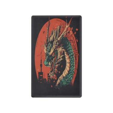 Imagem de Wassud Placa de cobertura de interruptor de luz dragão decorativa para tomada placa de parede para tomadas elétricas em branco 11 x 6 cm